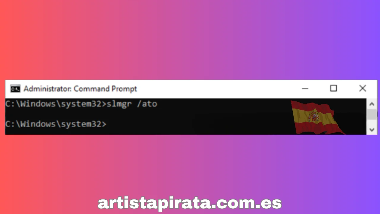 Ejecute el comando slmgr ato
