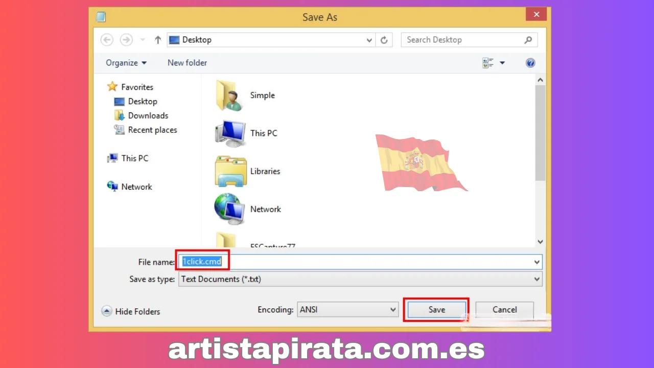 Establecer el nombre del archivo de script