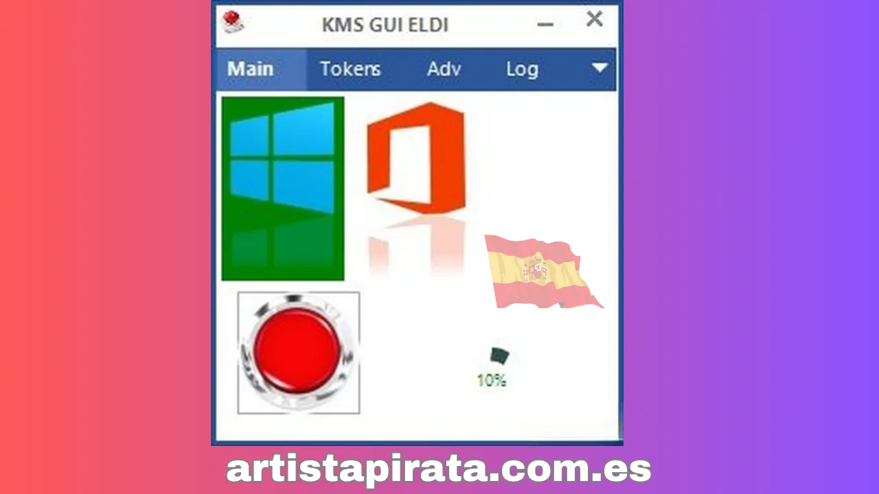 Interfaz del software kmspico
