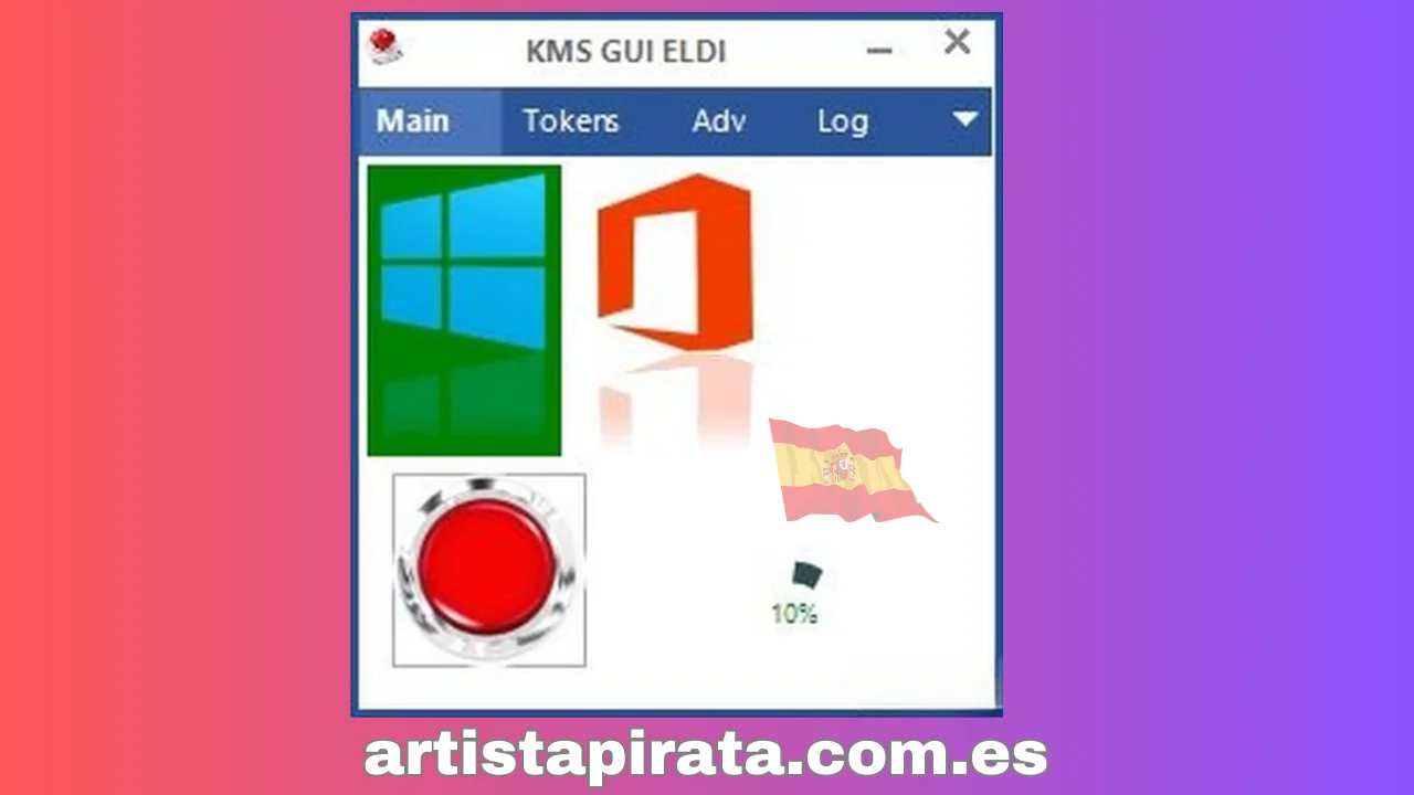 Interfaz del software kmspico