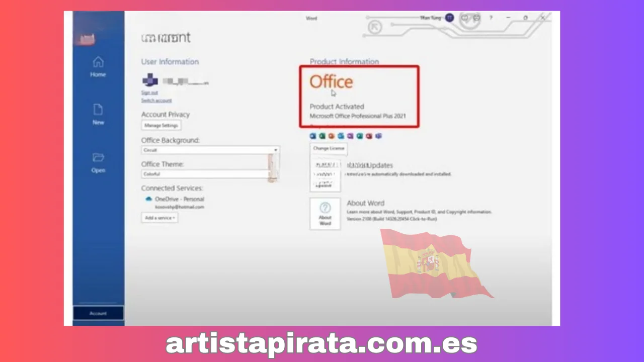 Notificación de activación exitosa del software