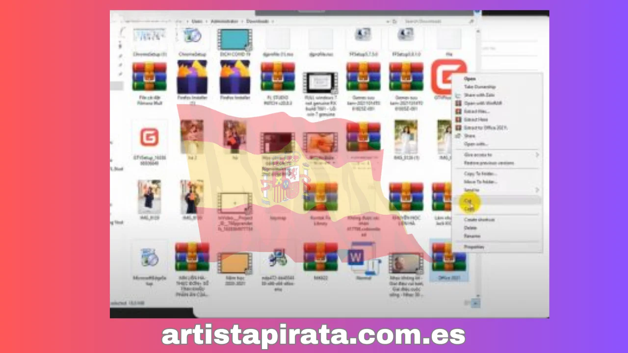 Seleccione el archivo descargado - “cortar”