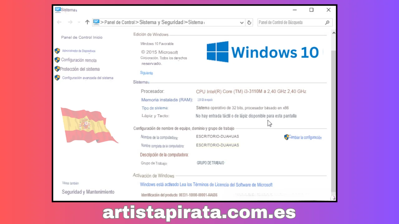 Windows 10 se activa exitosamente