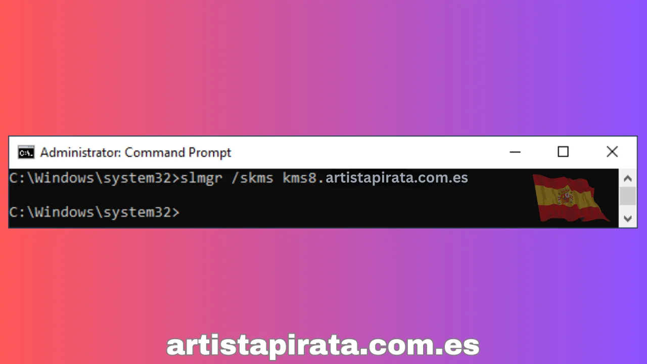 ejecutar el comando slmgr skms