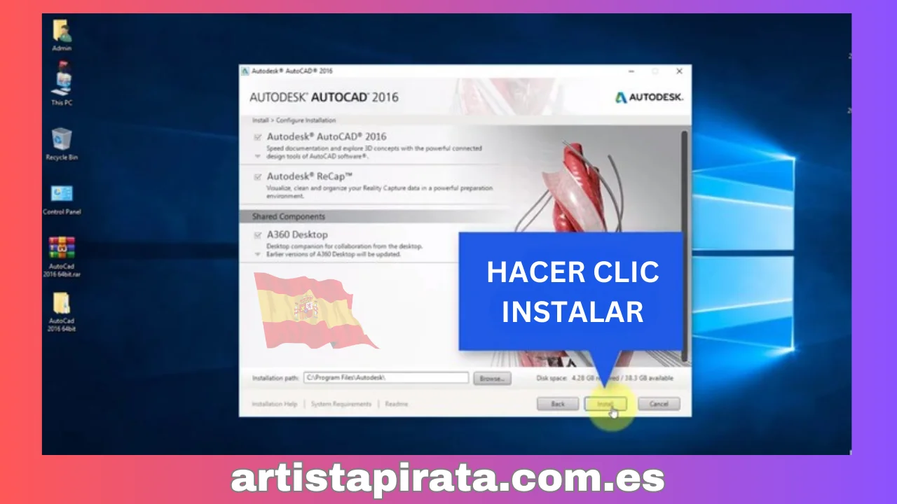 Haga clic en Instalar para instalar