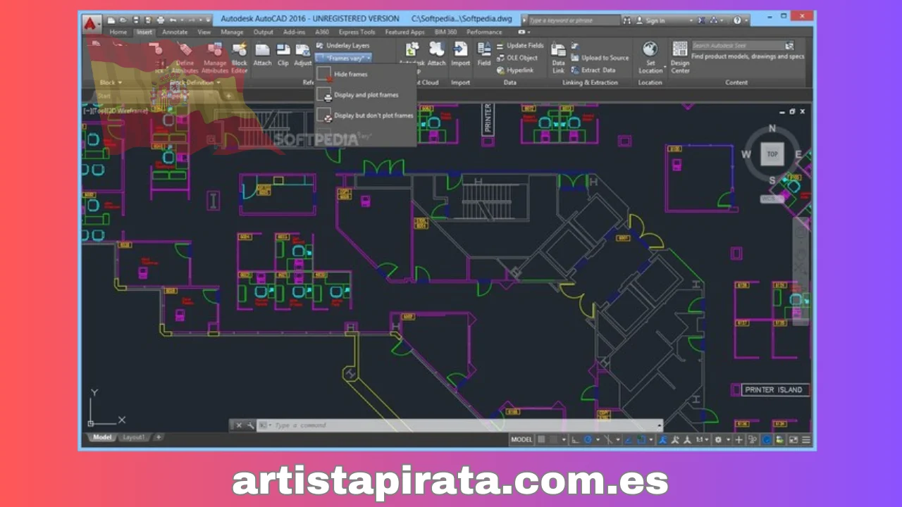 Interfaz del software Autodesk Autocad 2016