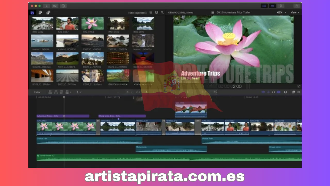 Interfaz del software Final Cut Pro X