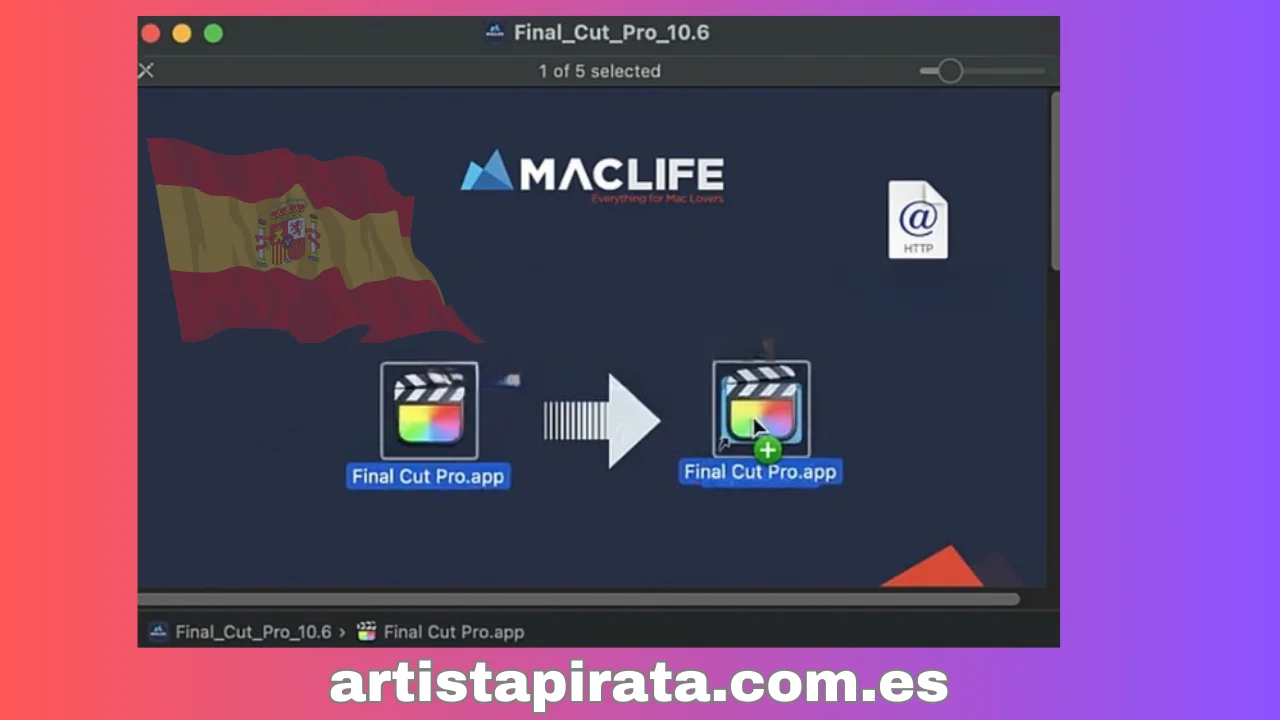 Mueva Final Cut Pro.app a Aplicaciones