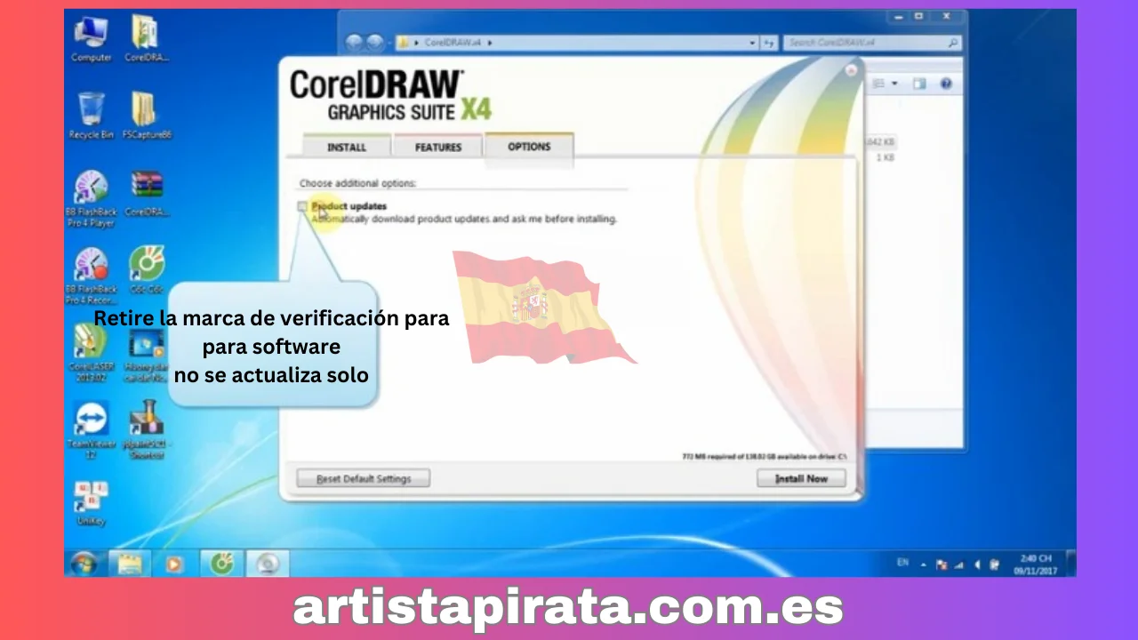 Quitar la marca de verificación