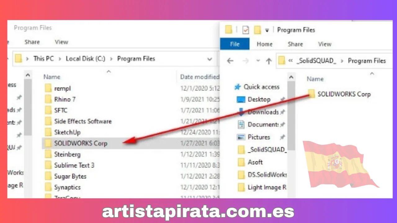 copiar solidworks corp