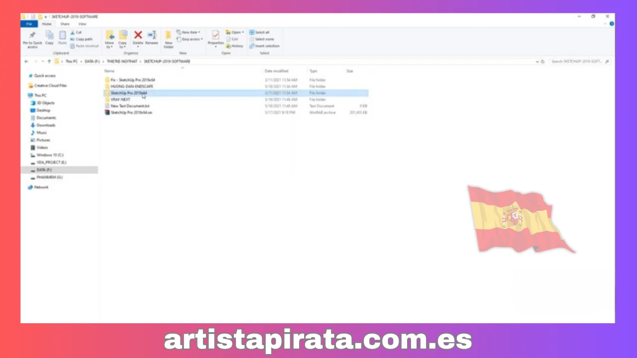Abre la carpeta “SketchUp Pro 2019×64”