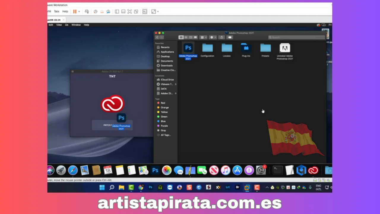 Arrastre y suelte el software “Adobe Photoshop 2021”.