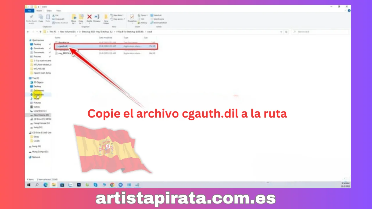 Copiar archivo cgauth.dll