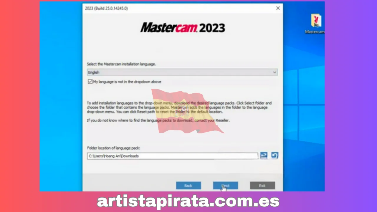 Haga clic en Configurar Mastercam