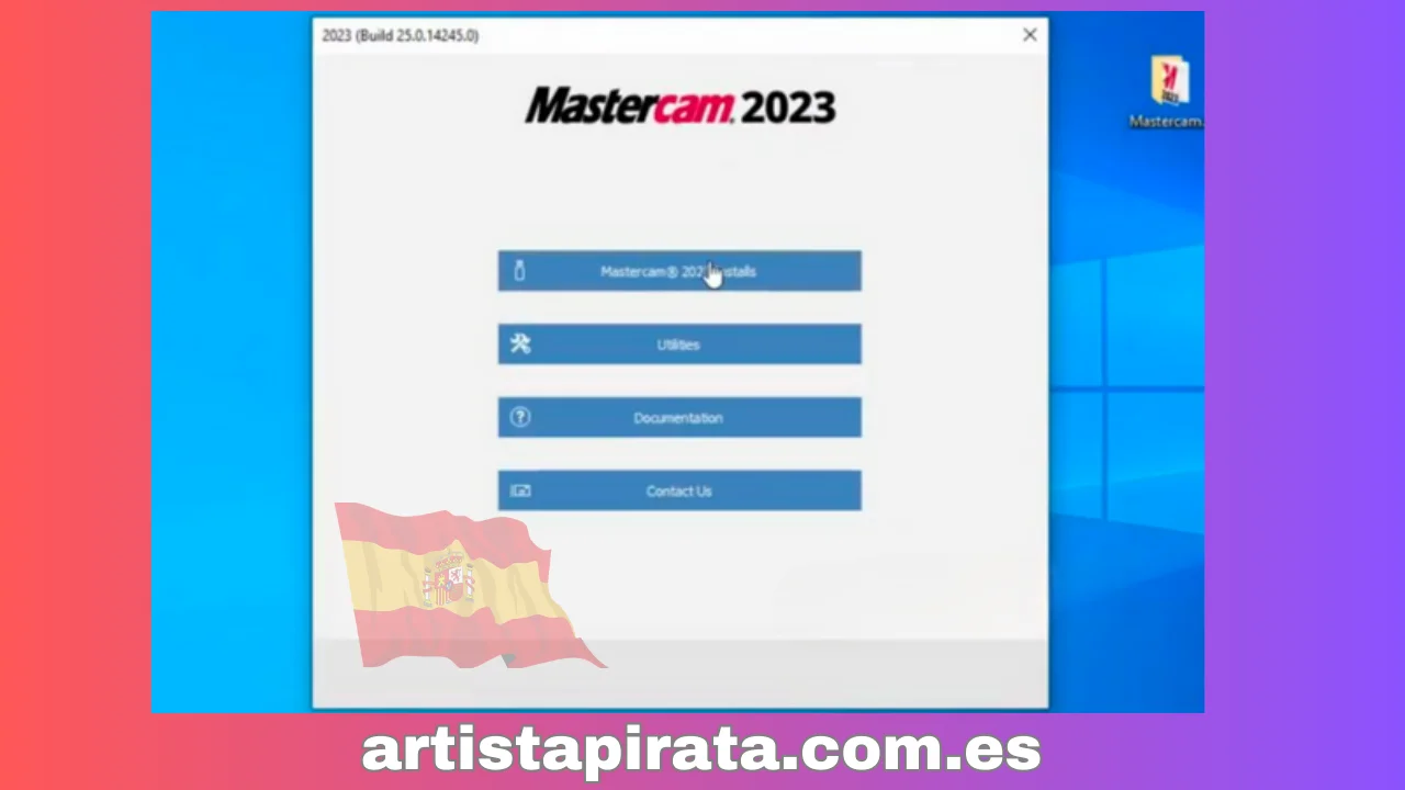 Haga clic en Instalaciones de Mastercam 2023