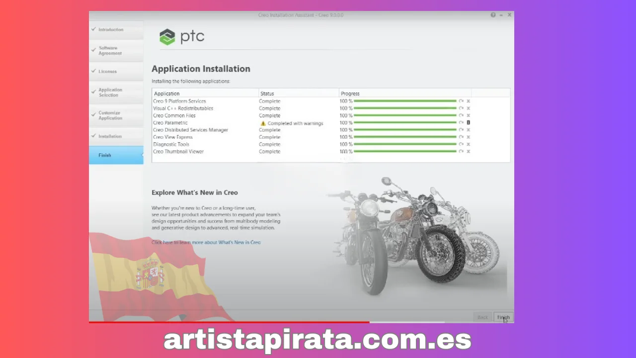 Instalé Creo 9.0 con éxito