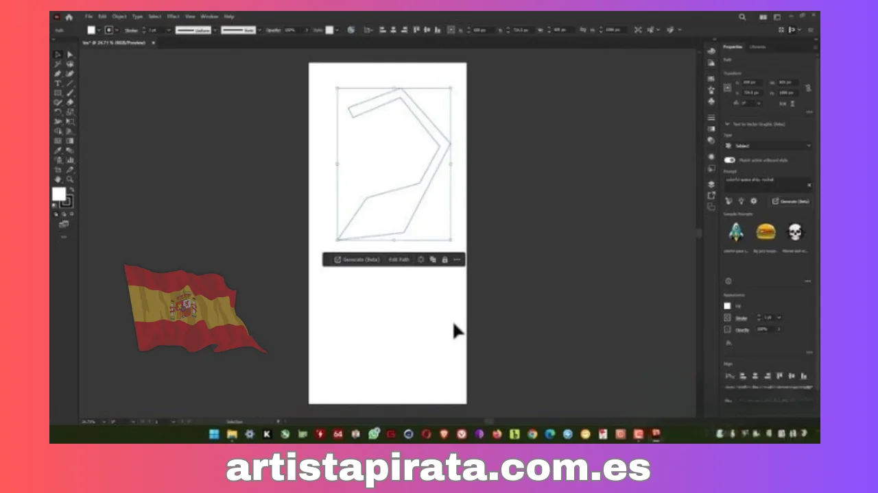 Interfaz de Adobe Illustrator 2024 después de la instalación