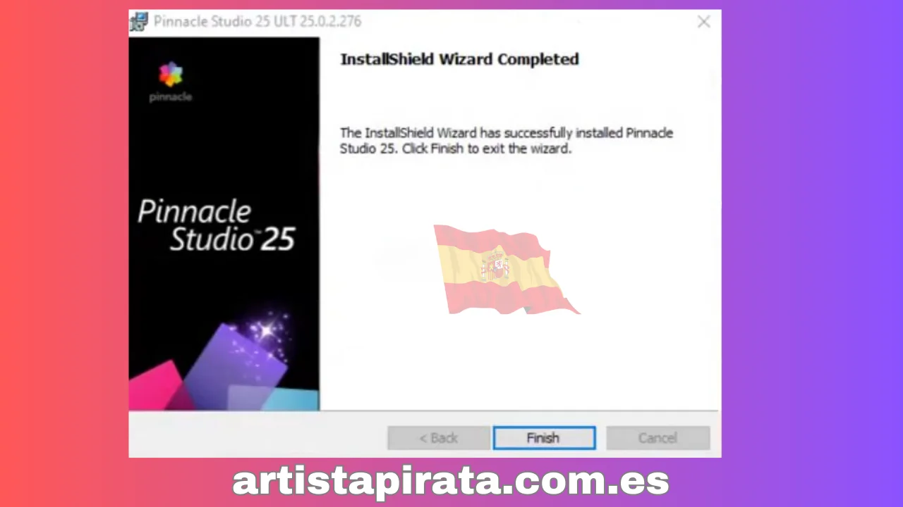 Pinnacle Studio Ultimate 25 instalado correctamente