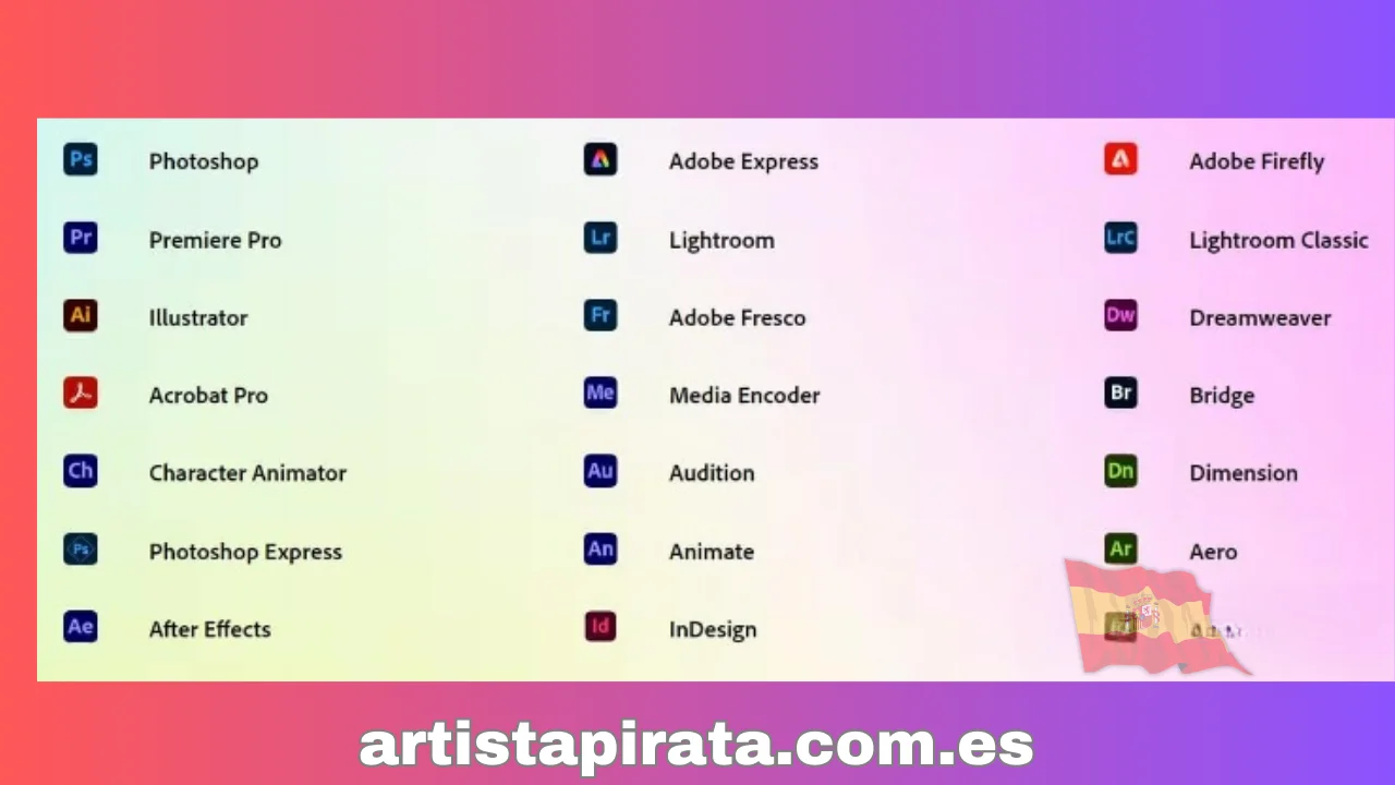 Todas las aplicaciones que poseerá cuando utilice Adobe Creative Cloud