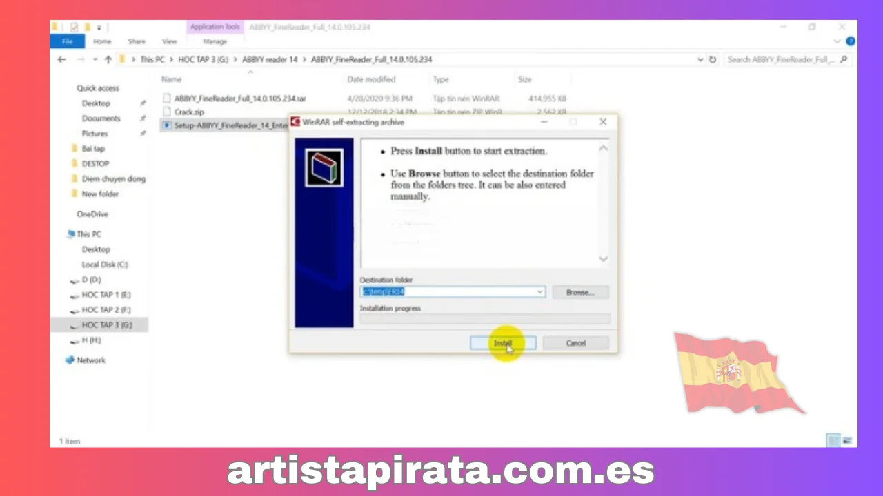 Abra el segundo archivo - “Instalar” - “Sí”