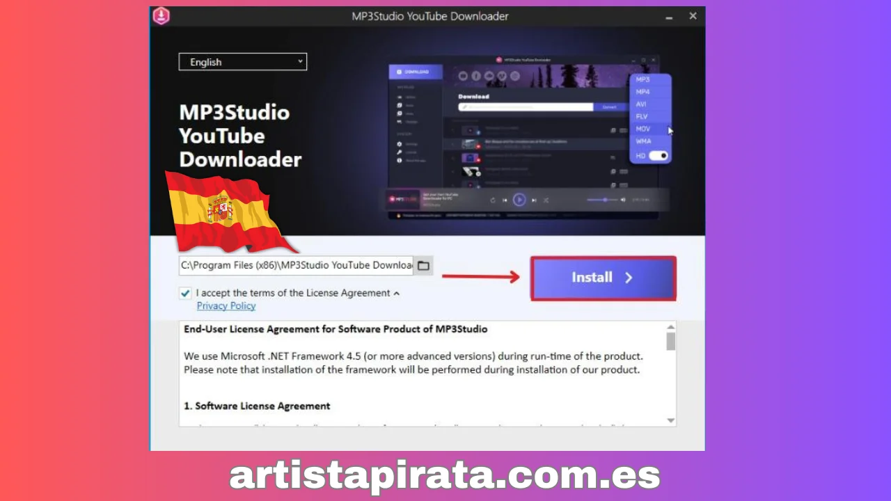 Descargador MP3Studio YouTube Paso 2