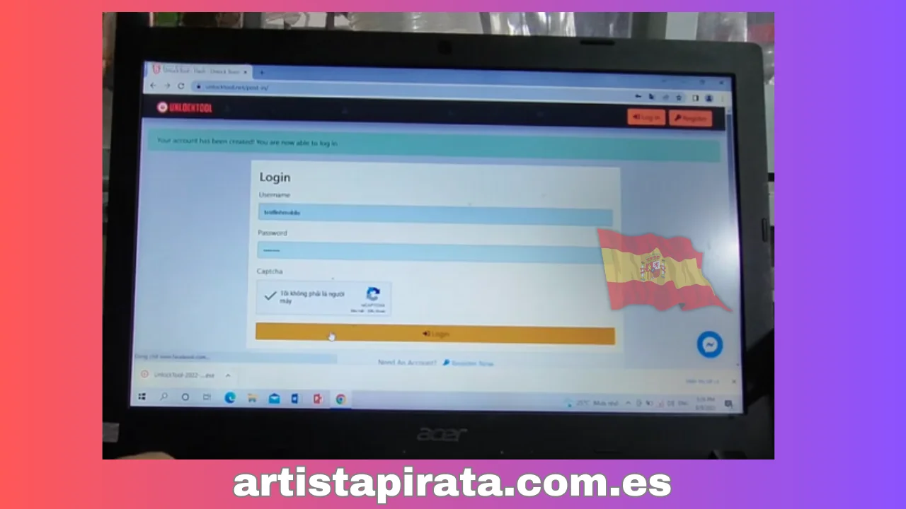 Inicie sesión en la cuenta Unlocktool