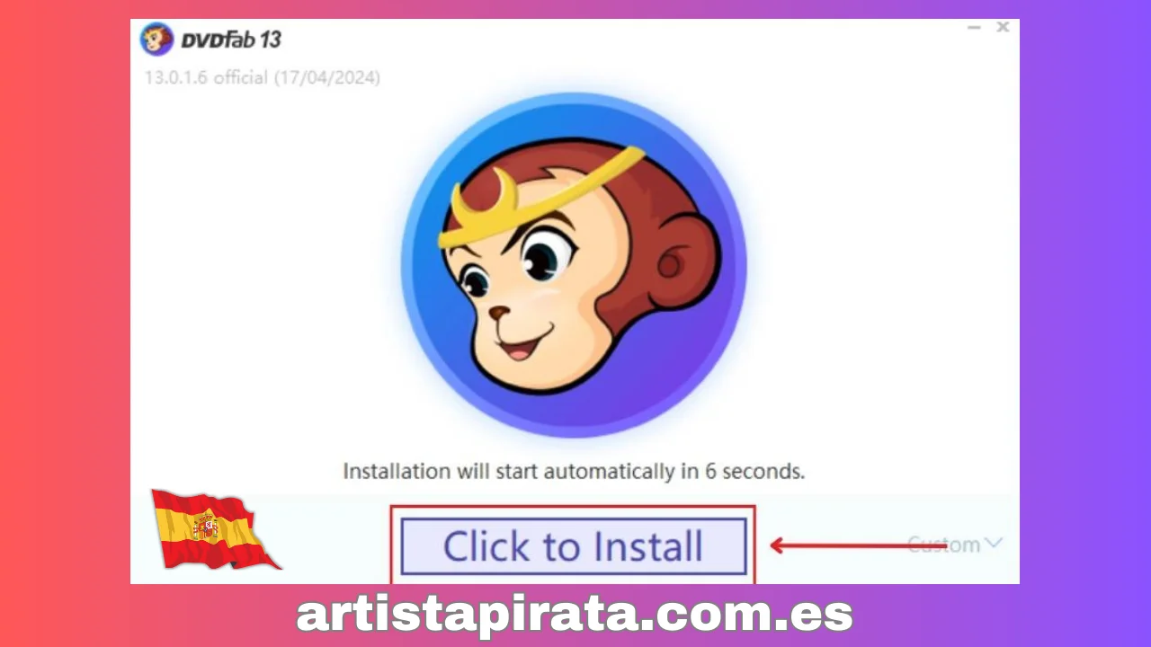 Instalación de DVDFab Paso 1