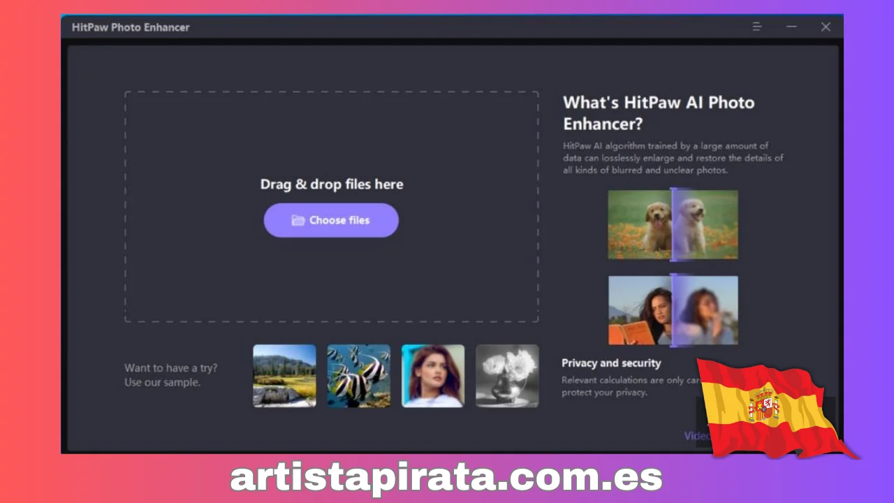 Interfaz de Hitpaw Photo Enhancer