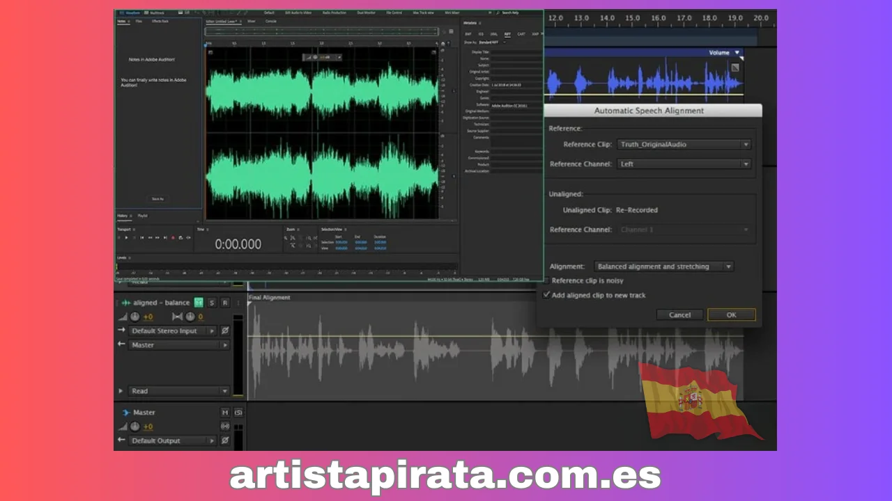 Interfaz de operación directa en Adobe Audition CS6